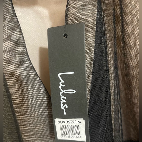 Lulus - Sheer For It Black and Nude Lace Midi Dress - Picture 7 of 9